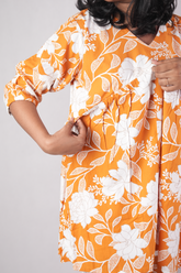 Soft Premium Rayon Maternity Coord Set | Abstract Print | Feeding Compatible & Comfortable